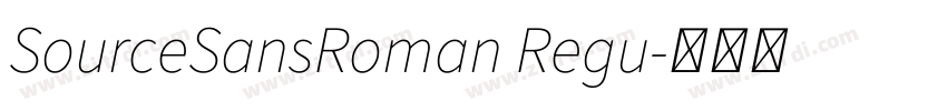 SourceSansRoman Regu字体转换